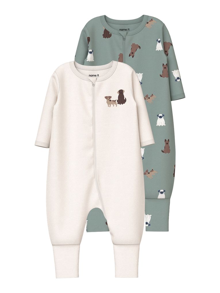 Name it Baby Jungen 2er Pack Schlafanzug Schlafstrampler Nbmnightsuit