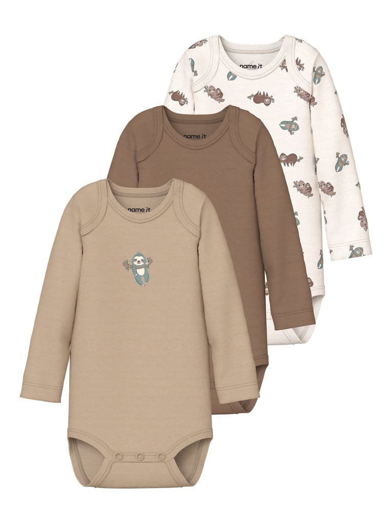 Name it Baby 3er-Pack Langarmbody Nbnbody