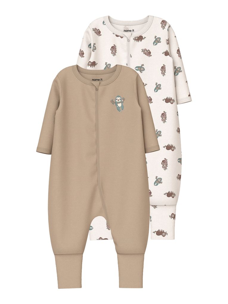 Name it Baby 2er Pack Schlafstrampler Schlafanzug Nbnnightsuit