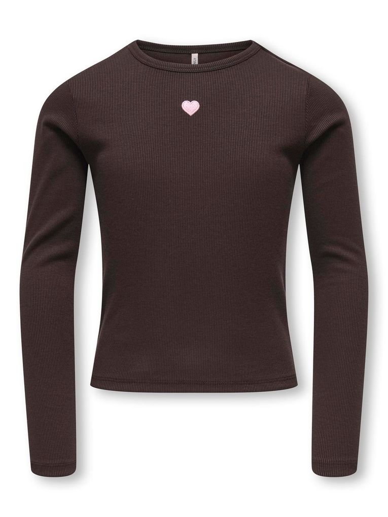 Kids Only Girl Mädchen Langarmshirt Herz-Stickerei Kogelva