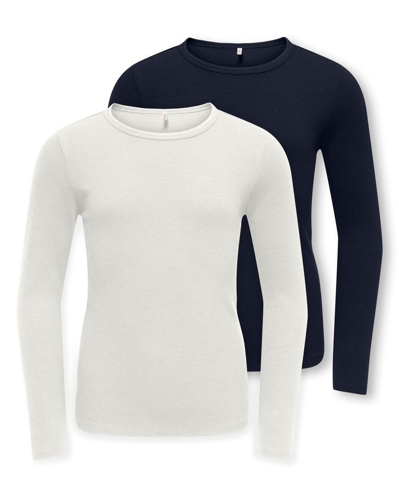 Kids Only Girl Mädchen 2er Pack Basic Langarmshirts Koglucky
