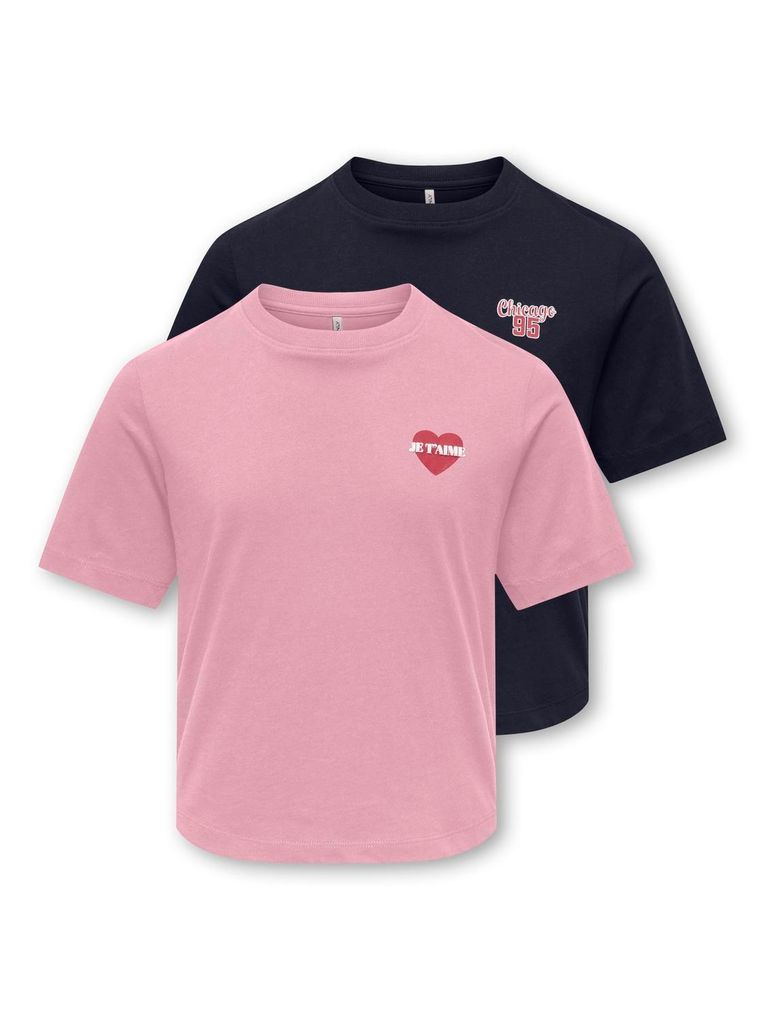 Kids Only Girl Mädchen 2er-Pack T-Shirts Kogrex