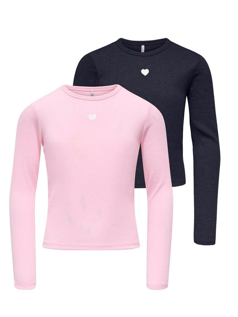 Kids Only Girl Mädchen 2er Pack Langarmshirts Kogelva