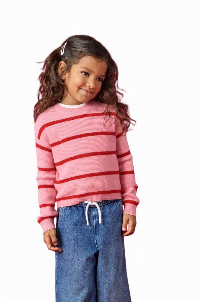 Kids Only Mini Girl Mädchen Strickpullover gestreift Kmgfranca