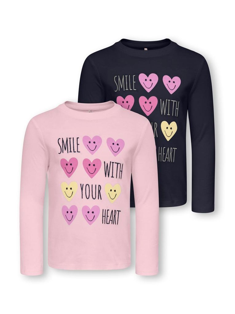 Kids Only Mini Girl Mädchen 2er-Pack Langarmshirts Kmgcandy