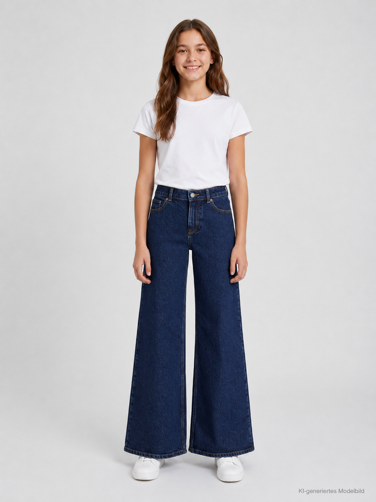 JJXX Girl Mädchen High Waist Wide Leg Jeans Jxtokyo