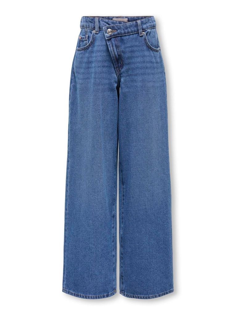 Kids Only Girl Mädchen Wide Fit Jeans asymmetrischer Verschluss Koghope