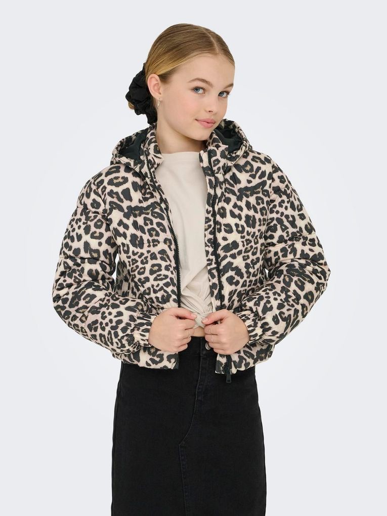 Kids Only Girl Mädchen Winterjacke Steppjacke kurz Kogdalia Leoprint