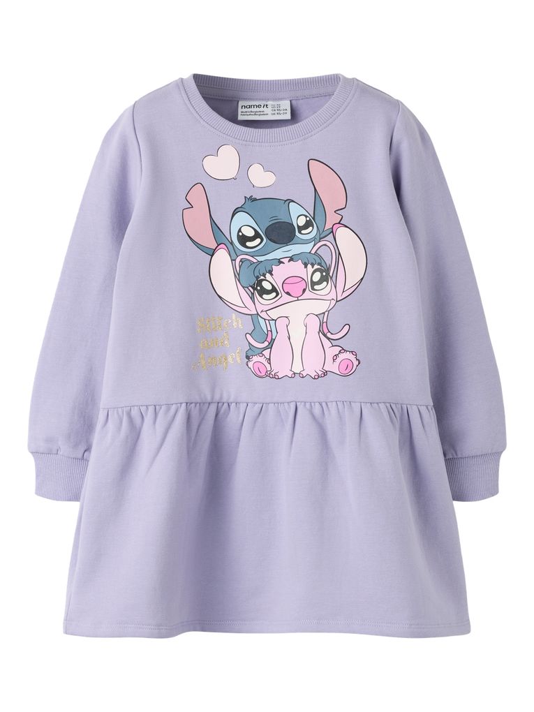 Name it Mädchen Disney Sweatkleid Stitch Nmfansa