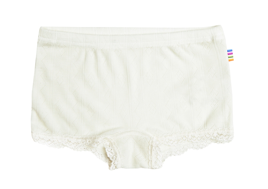 Joha Mädchen Unterhose mit Spitze Hipster aus Merinowolle/Seide