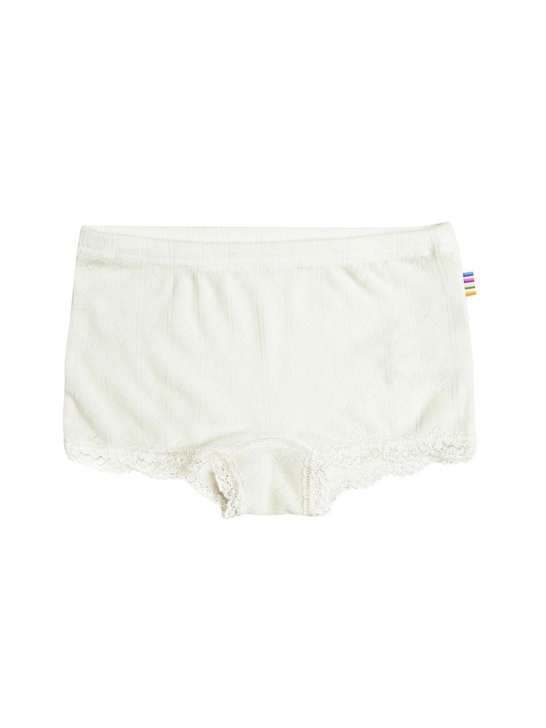 Joha Mädchen Unterhose mit Spitze Hipster aus Merinowolle/Seide