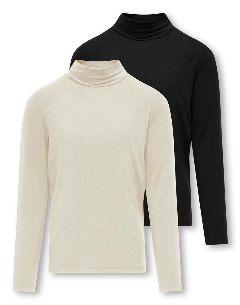 Kids Only Girl Mädchen 2er-Pack Rollkragenshirts Koglela