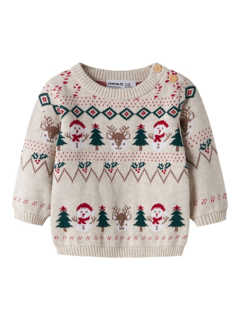 Name it Baby Weihnachts-Strickpullover Nbnralko