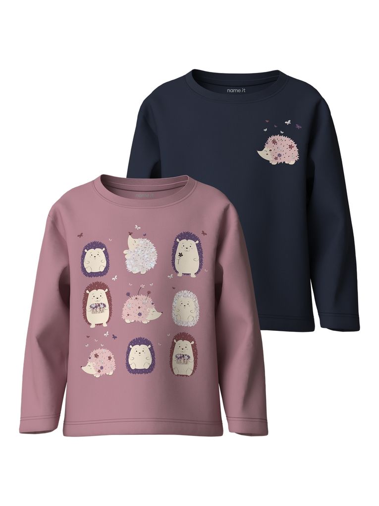 Name it Mädchen 2er Pack Langarmshirt Nmfveen