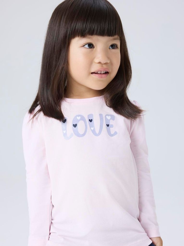 Name it Mädchen Langarmshirt Glitzerprint Nmfolinas