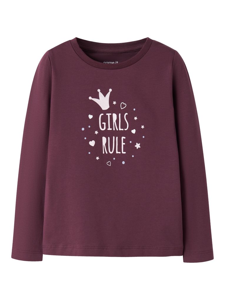 Name it Mädchen Langarmshirt Glitzerprint Nmfolinas