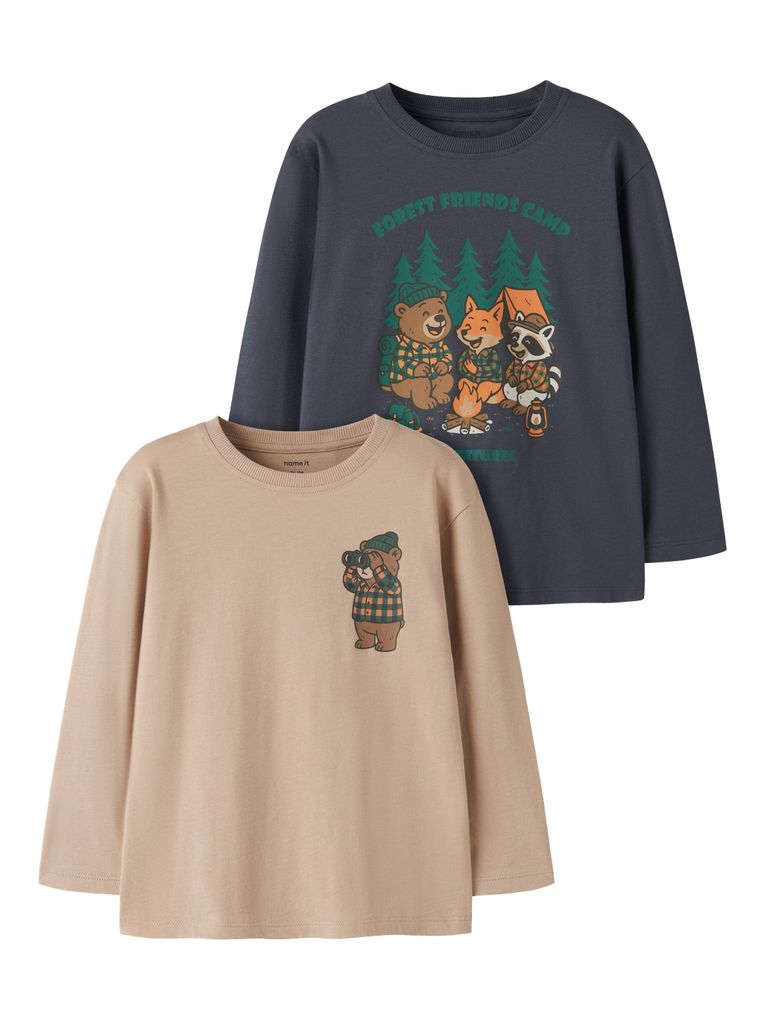Name it Jungen 2er Pack Langarmshirt Nmmvolix