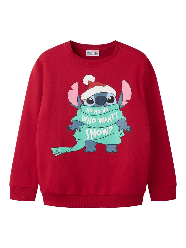 Name it Mädchen Stitch Weihnachts-Sweatshirt Nkfsyrena