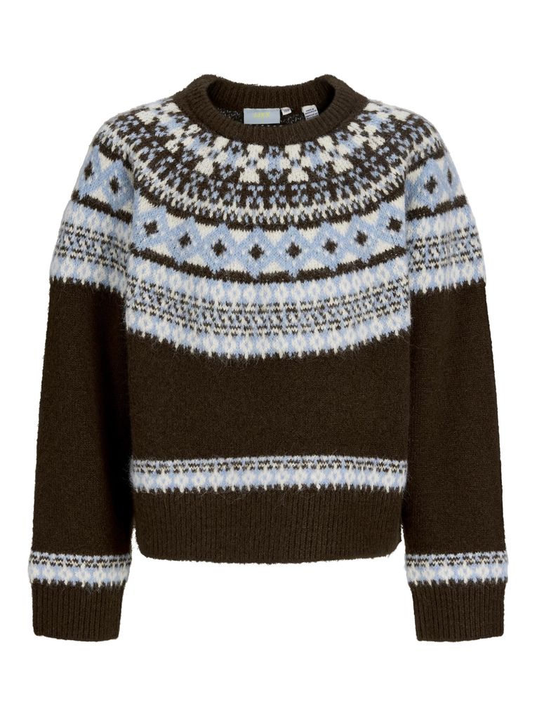 JJXX Girl Mädchen Norwegerpullover Strick Rundhals Jxkristin