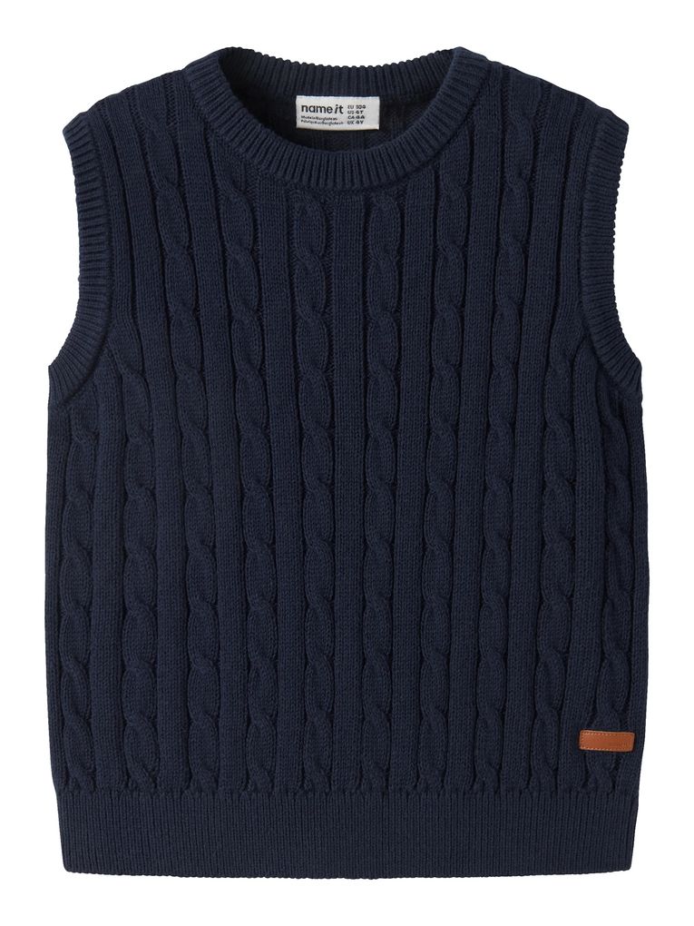 Name it Jungen Pullunder mit Zopfmuster Rundhals Nmmraffat
